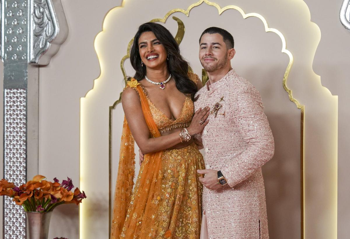 nick & priyanka jonas at ambani wedding